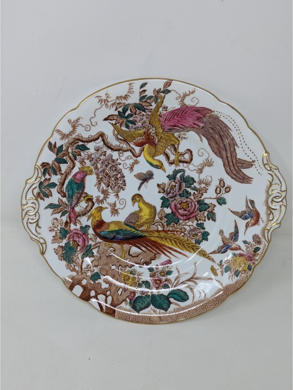Royal Crown Derby "Olde Avesbury" Cake/Pastry Plate with Handles ~ Perfect!